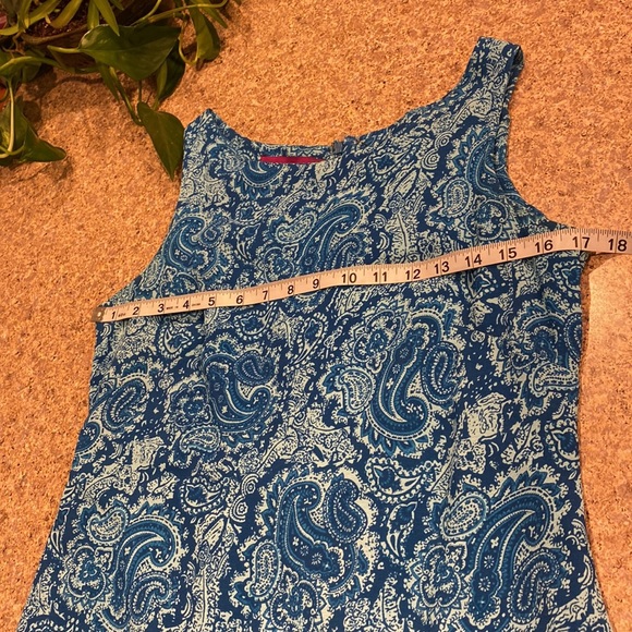 Mix Nouveau Blue Paisley Lined Dress Size Small - Picture 3 of 16